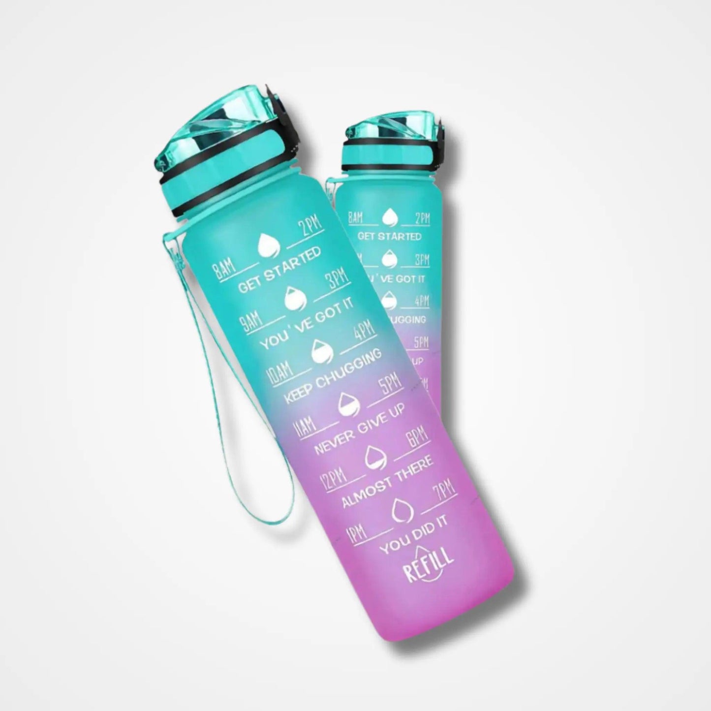 1 Litre Motivational Time Marker Gym Bottle