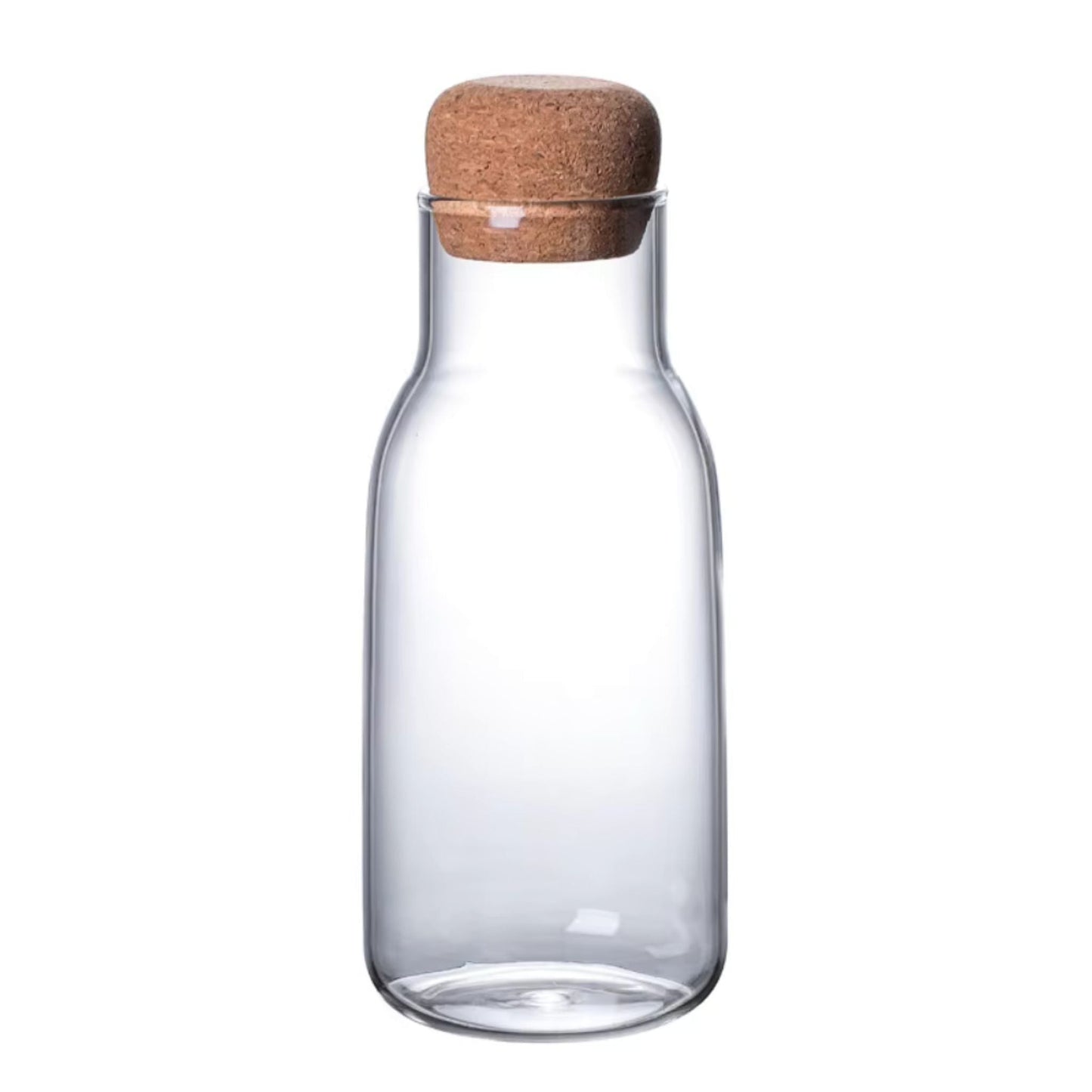 Clear Glass Storage Jar With Cork Lid 1 Piece