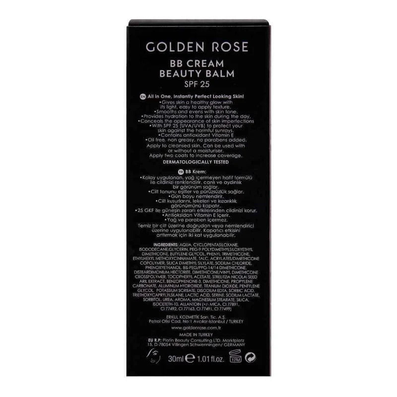 Golden Rose BB Cream Beauty Balm, SPF 25, 03 Natural