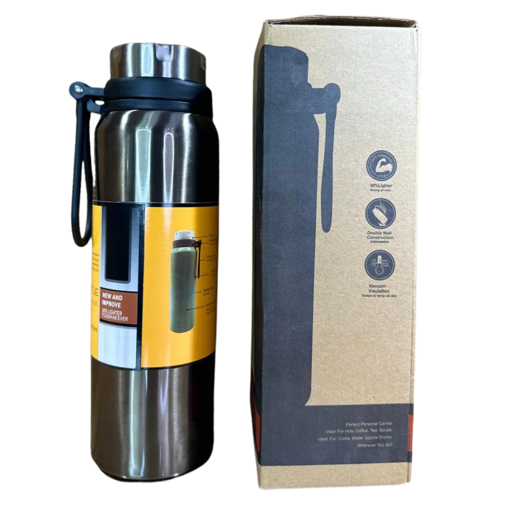 Stainless Steel Water Bottle 1000 ML osbshop.pk