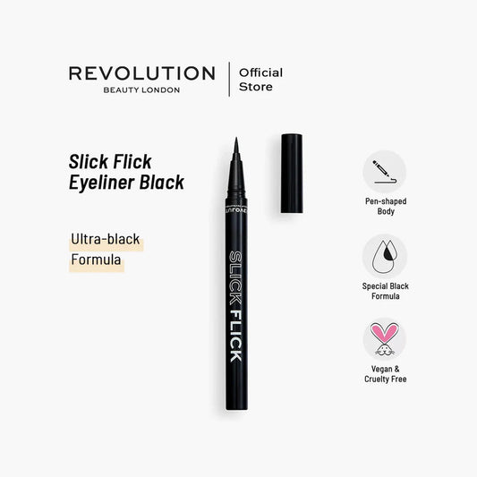 Revolution Slick Flick Eyeliner Black 0.7gm