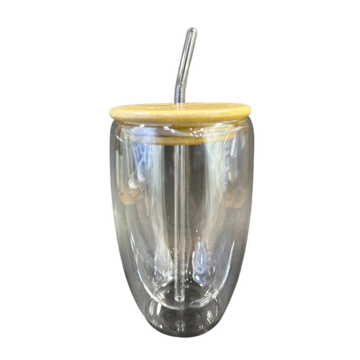 Glass Can Mug Oval Plain