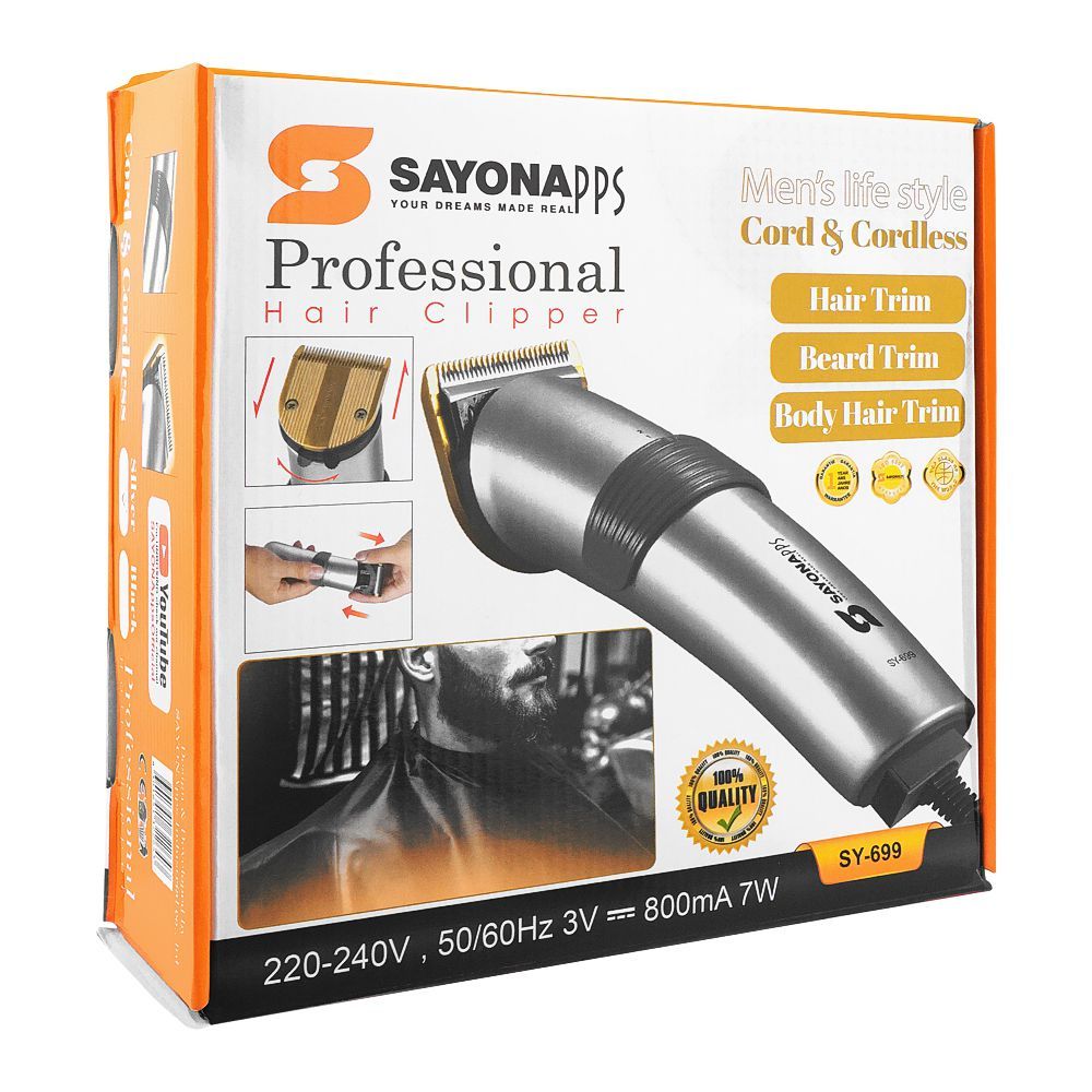 Sayona Professional Hair Trimmer, SY-699 osbshop.pk