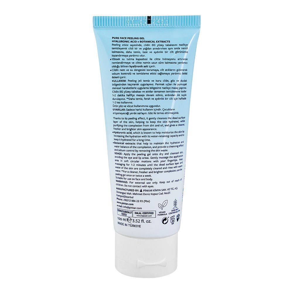 Pastel Lab Purifying Face Peeling Gel With Hyaluronic Acid, 100ml osbshop.pk
