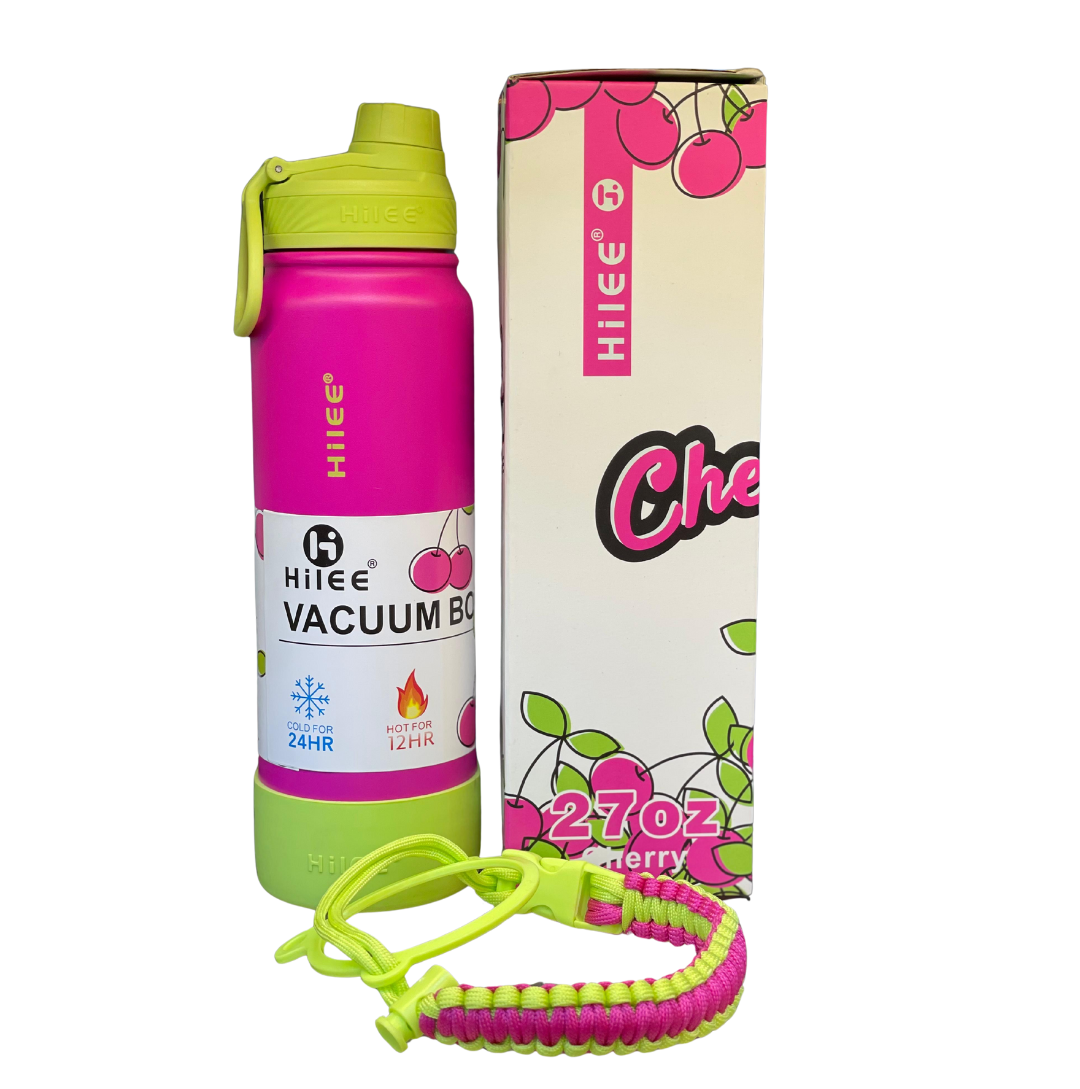 Hilee Insulated Bottle Pink Green