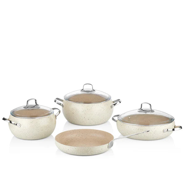 Korkmaz Mondea 7 Piece Cookware Set osbshop.pk