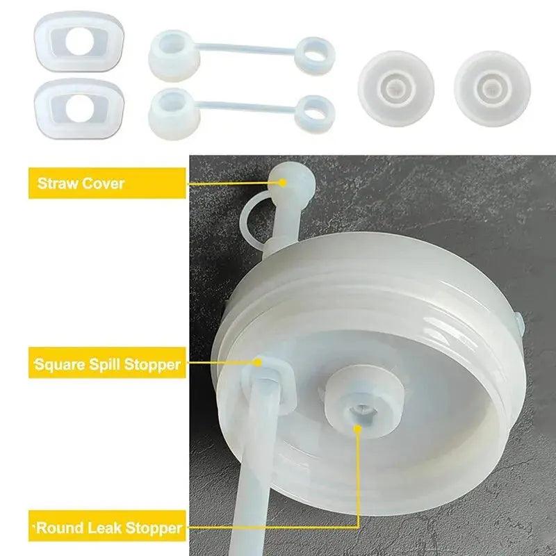 1Set Straw Cover Spill Stopper - osbshop.pk