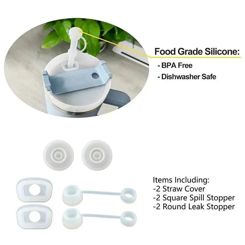 1Set Straw Cover Spill Stopper - osbshop.pk