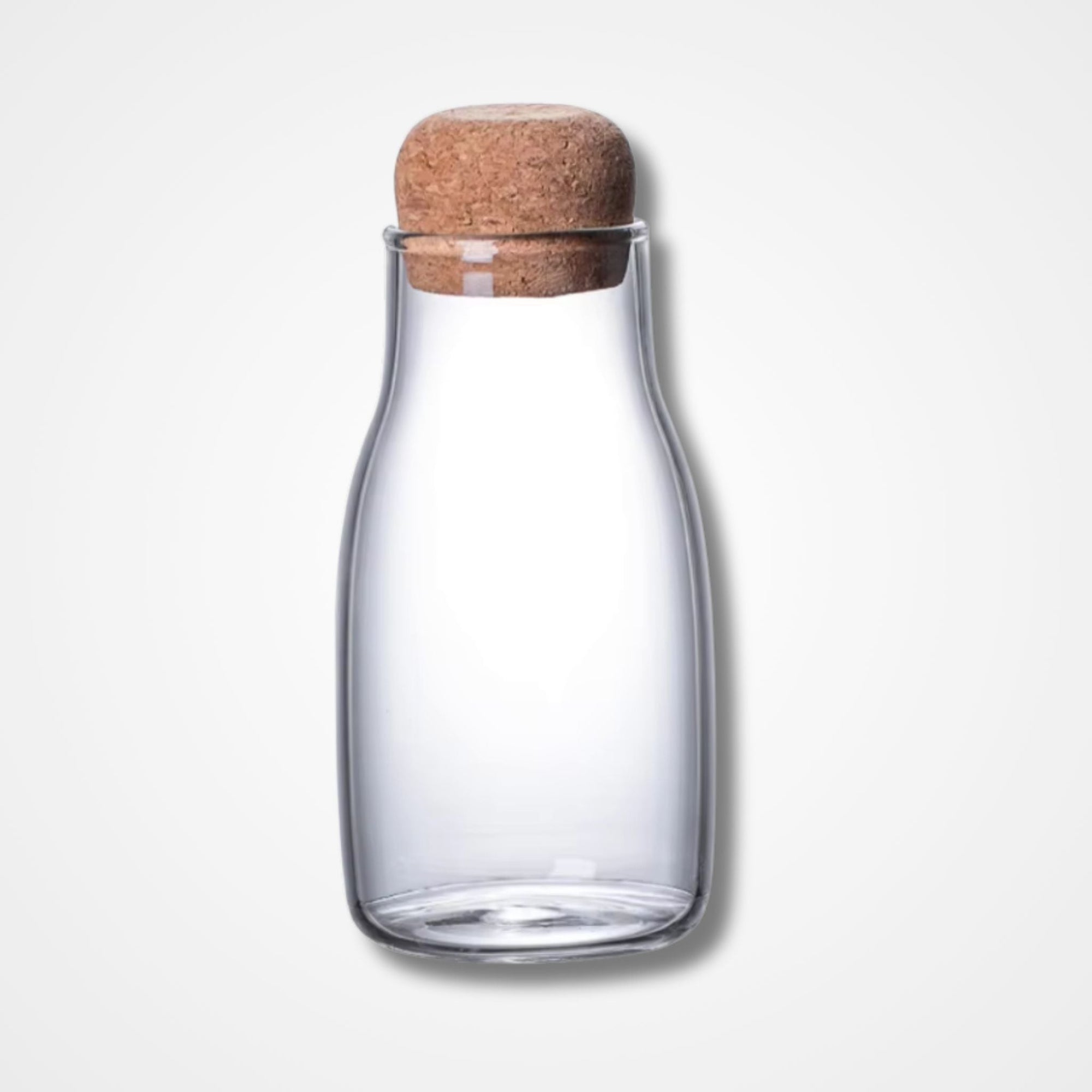 Clear Glass Storage Jar With Cork Lid osbshop.pk
