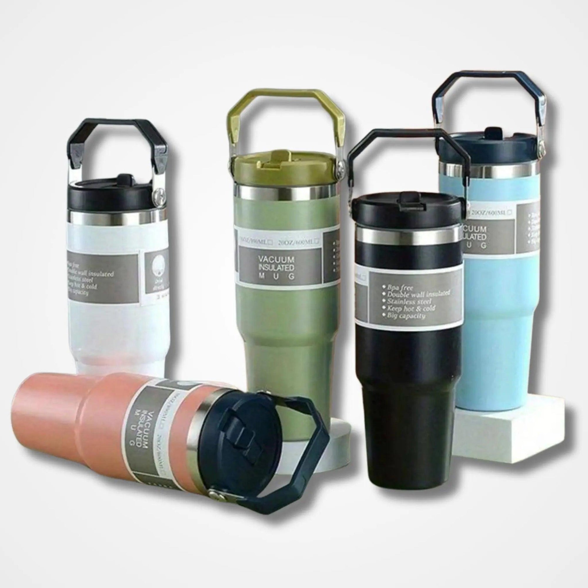 30oz Vacuum Tumbler with Lid Stainless Steel - osbshop.pk
