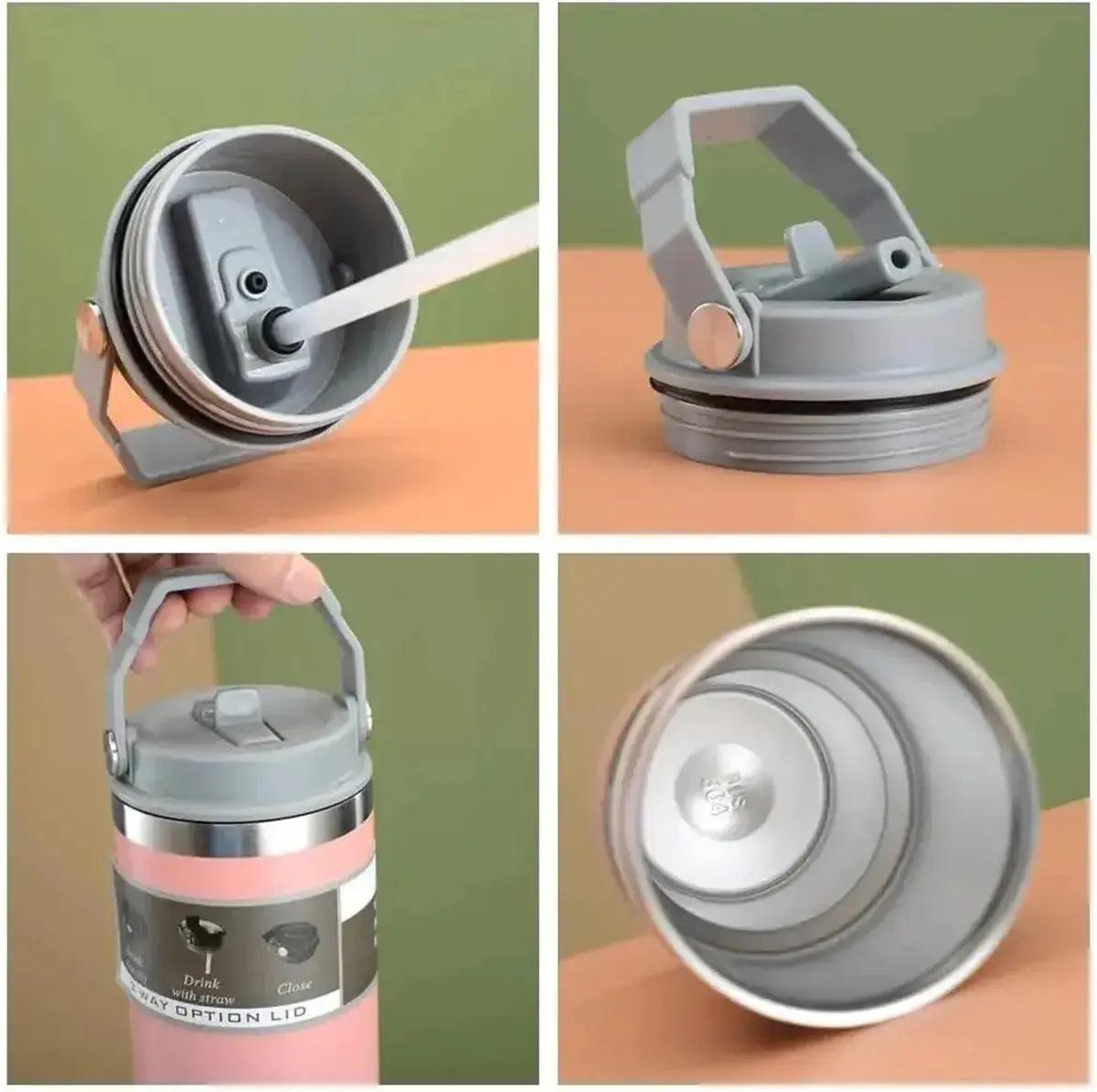 30oz Vacuum Tumbler with Lid Stainless Steel - osbshop.pk