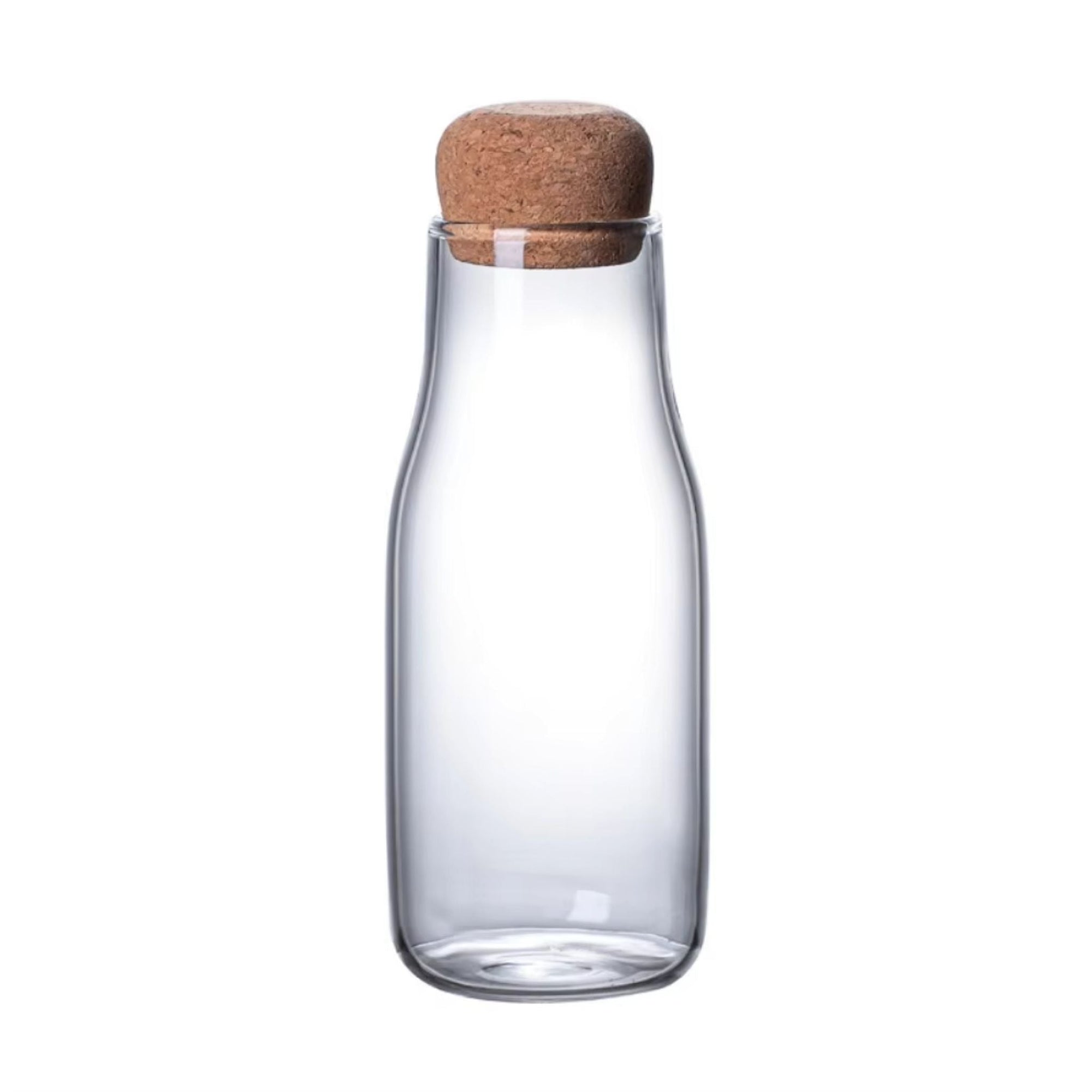 Clear Glass Storage Jar With Cork Lid osbshop.pk