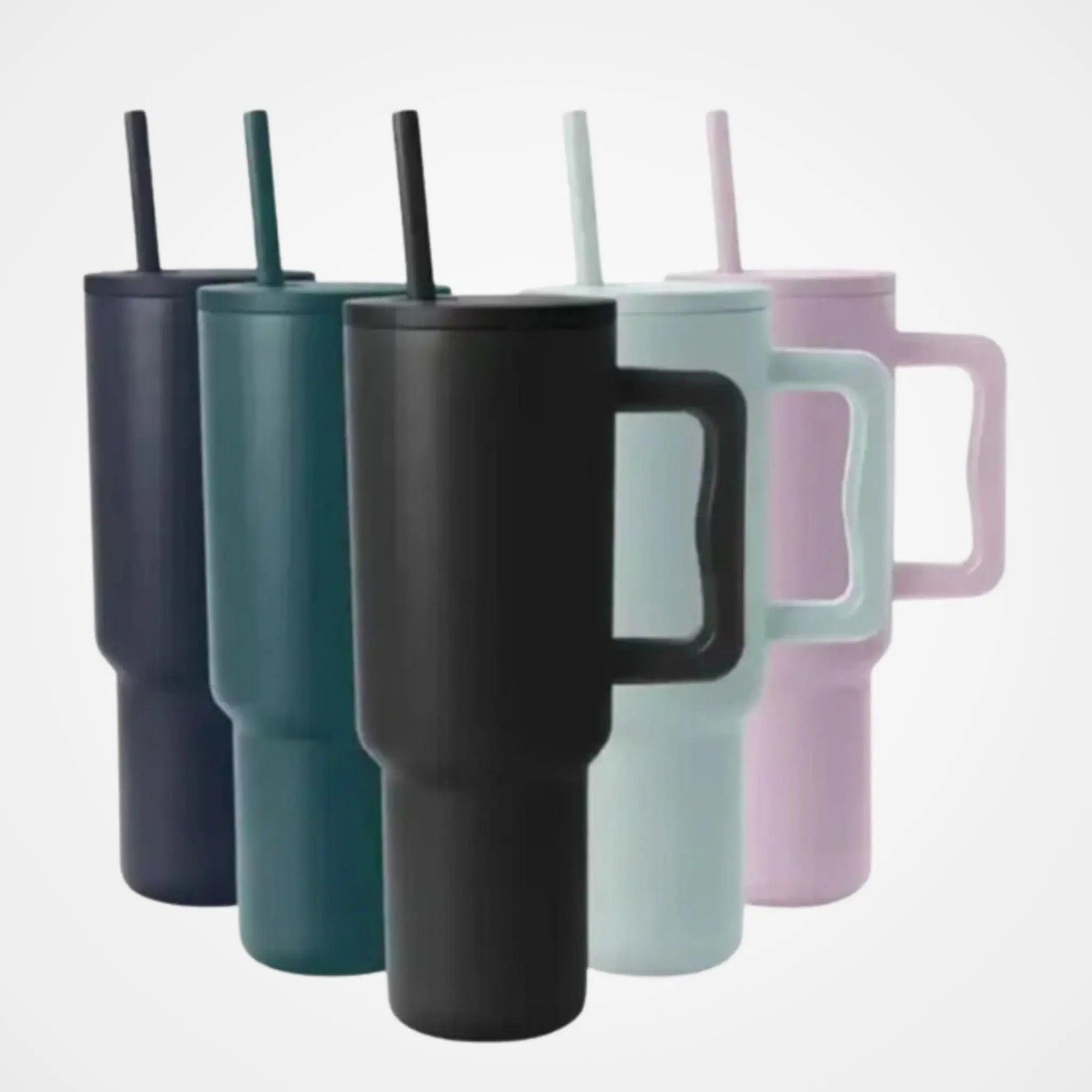 40 oz Tumbler with Handle and Straw Lid - osbshop.pk