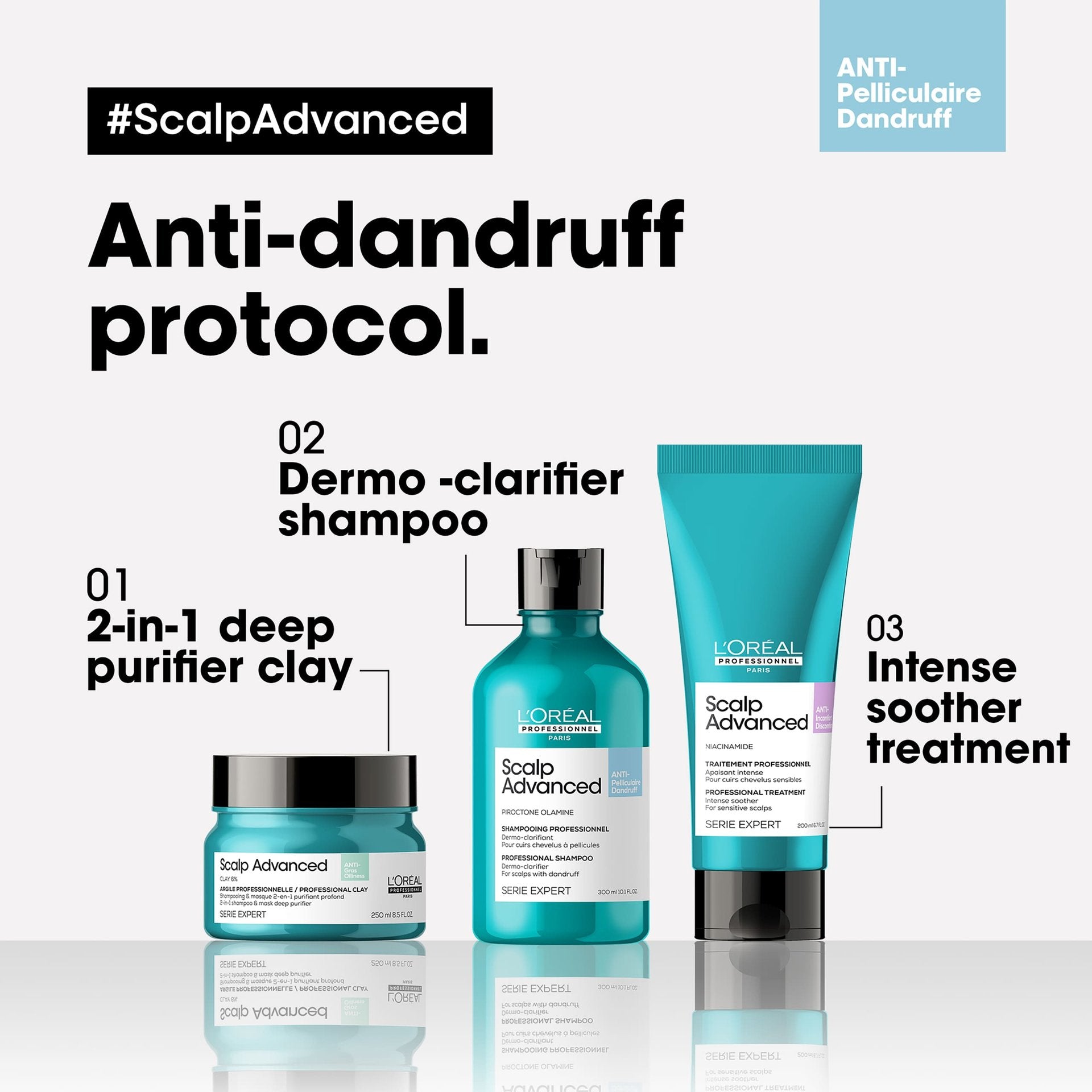 L'Oreal l Advanced Anti-Pellicular Dandruff Shampoo 300ml osbshop.pk