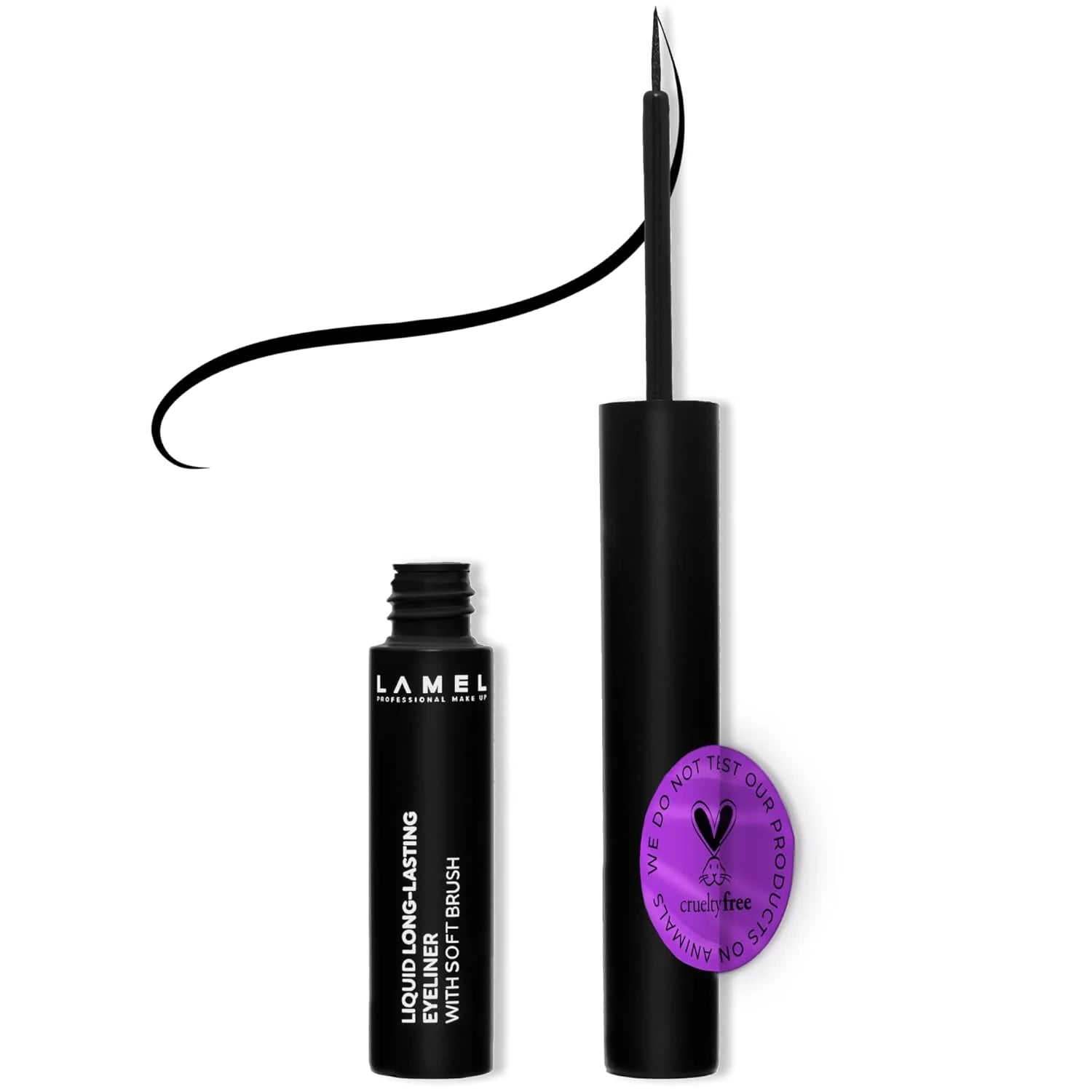 Lamel Liquid Long-Lasting Eyeliner 401 Carbon Black 4ml osbshop.pk