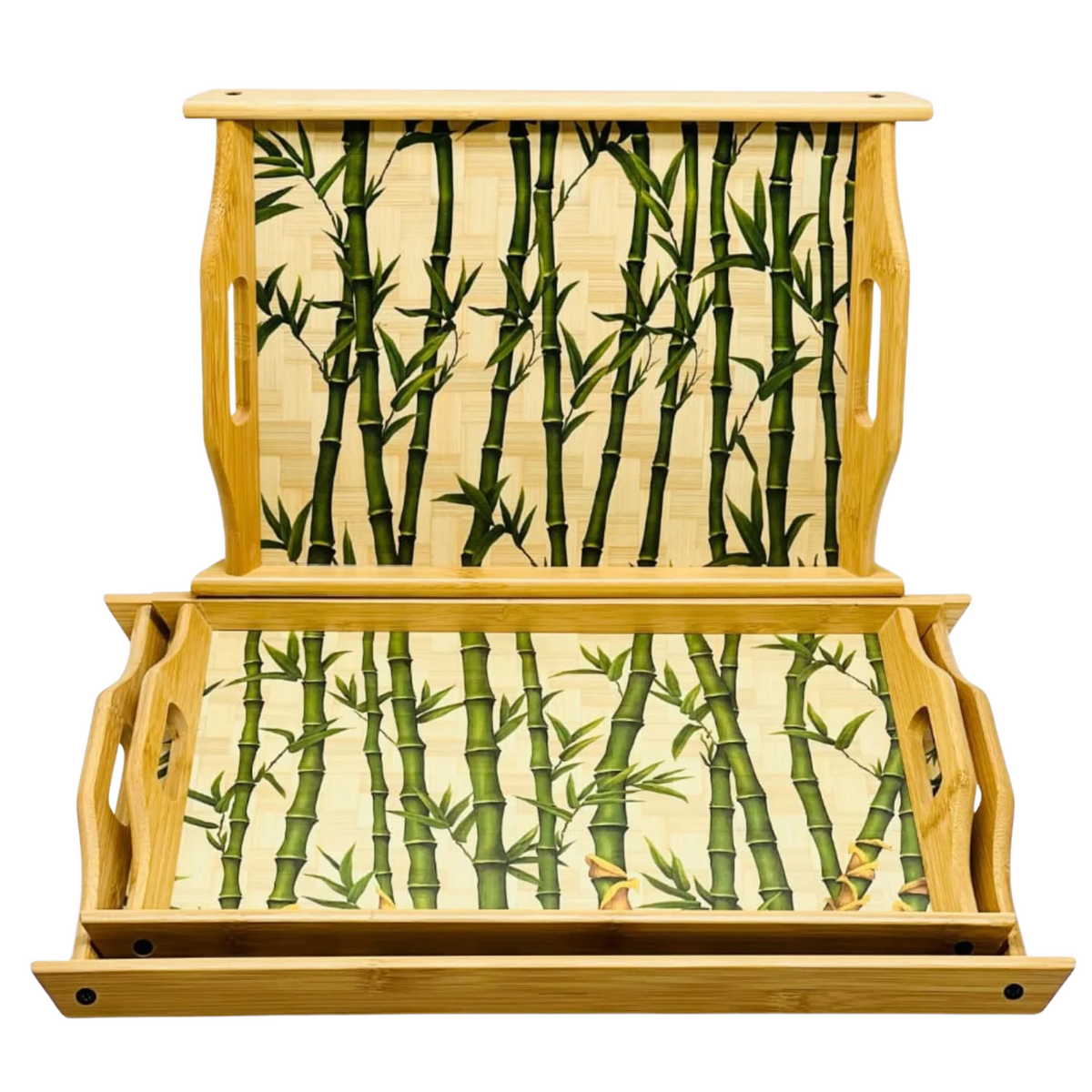 Printed Wooden Tray Set 3 osbshop.pk