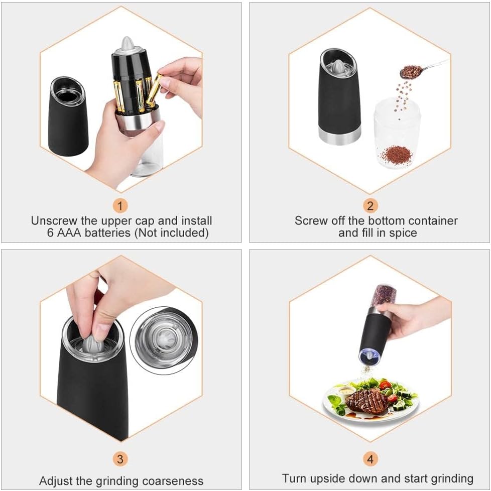 Salt and Pepper Grinder Automatic Battery Operated osbshop.pk