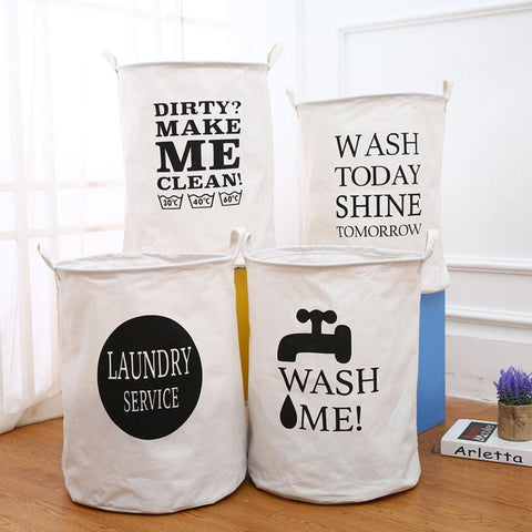 White Laundry Basket osbshop.pk