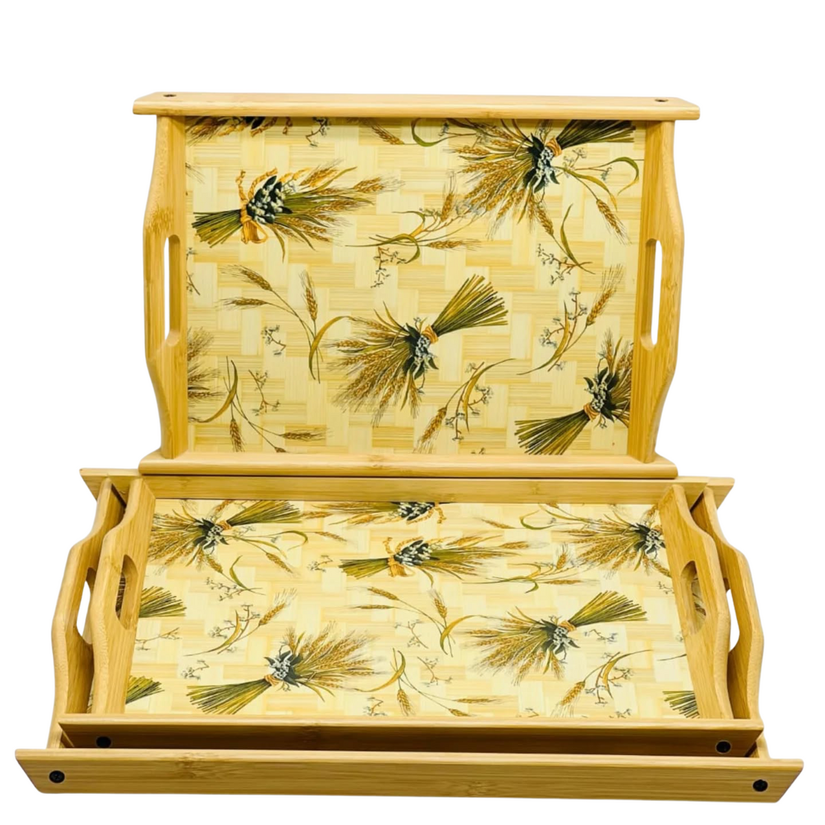 Printed Wooden Tray Set 3 osbshop.pk
