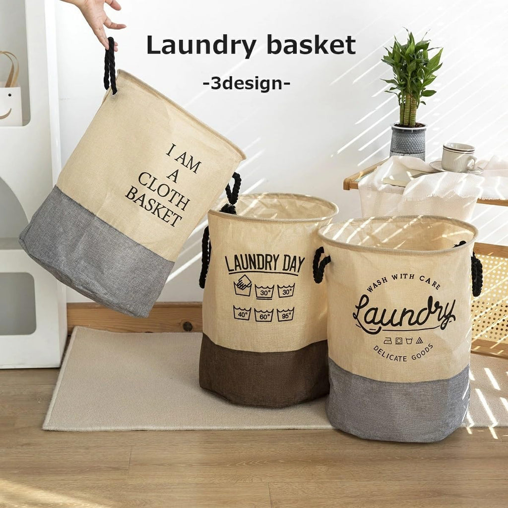 Foldable Cotton Laundry Basket osbshop.pk