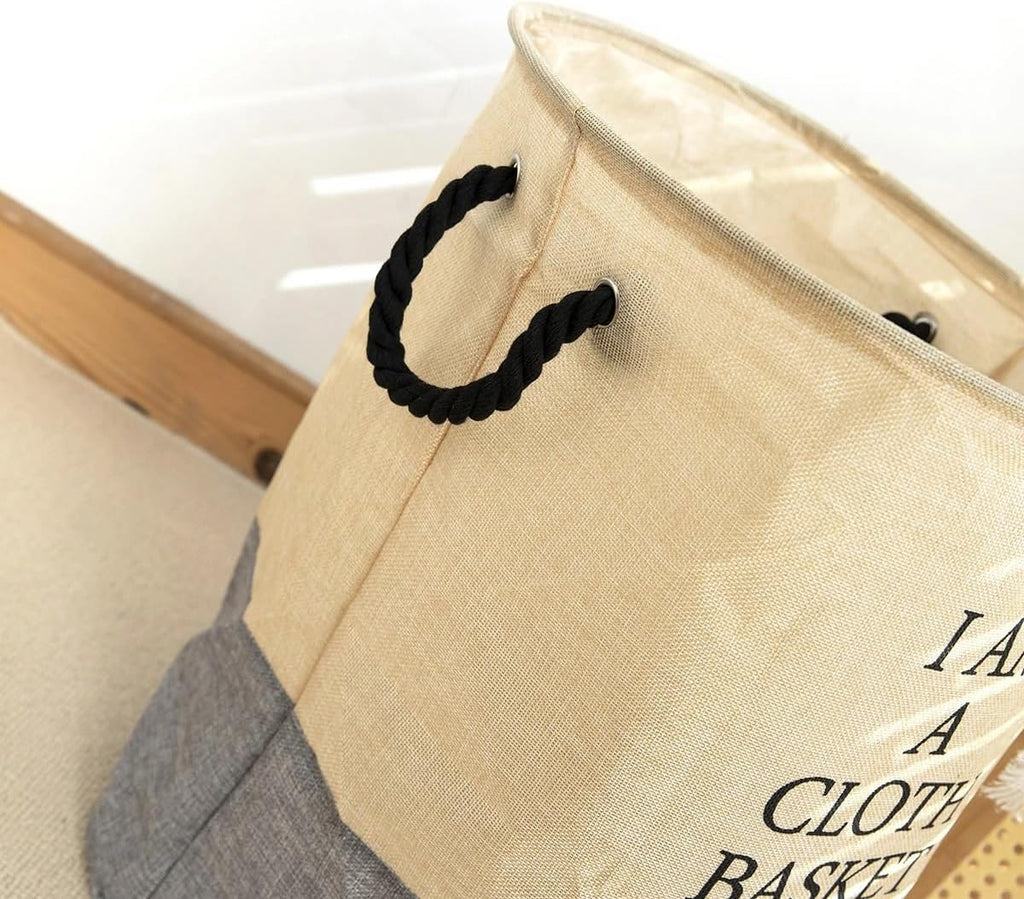 Foldable Cotton Laundry Basket osbshop.pk