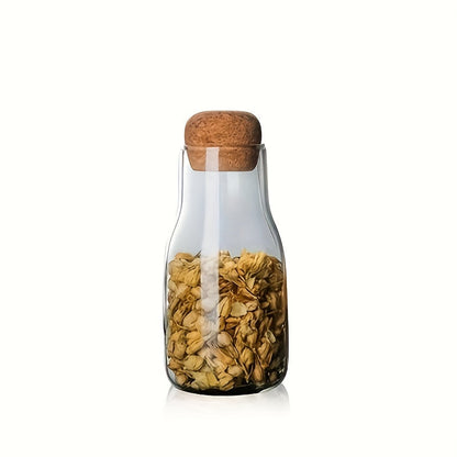 Clear Glass Storage Jar With Cork Lid 1 Piece