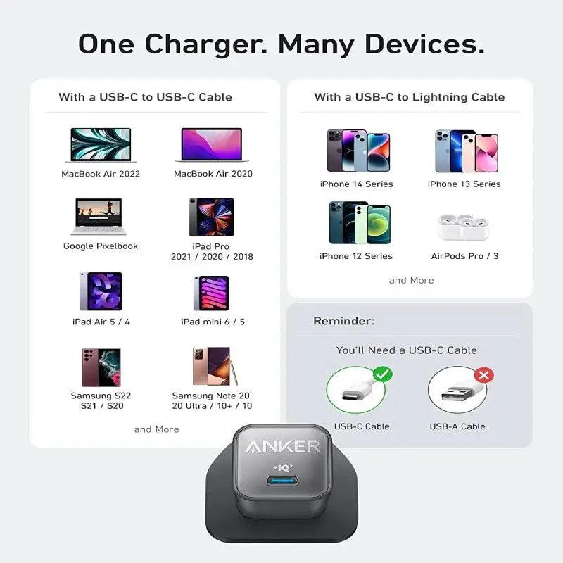 Anker 511 Charger (Nano 3, 30W) - osbshop.pk