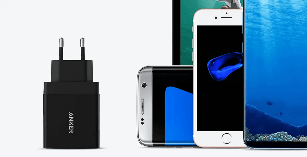 Anker PowerPort+ 1 Quick Charge 3.0 With USB-C Cable 3ft - osbshop.pk