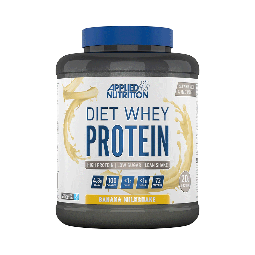 Applied Nutrition Diet Whey Protein Powder Banana Milkshake 72 Servings 1.8kg - osbshop.pk