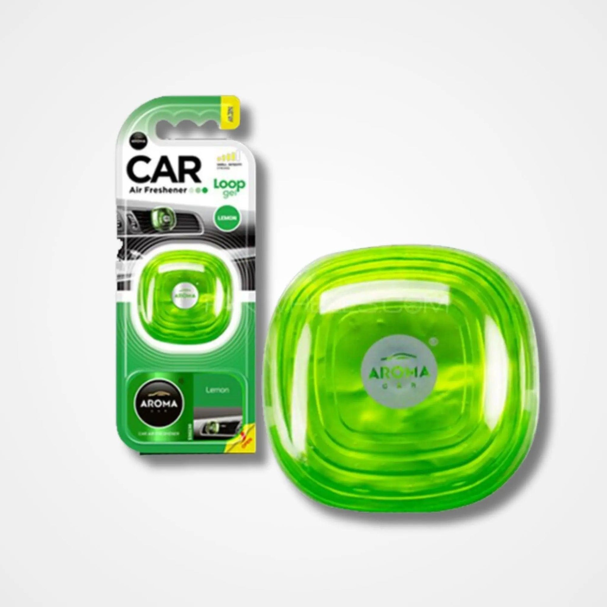 Aroma Car Air Freshener Loop Gel Lemon - osbshop.pk