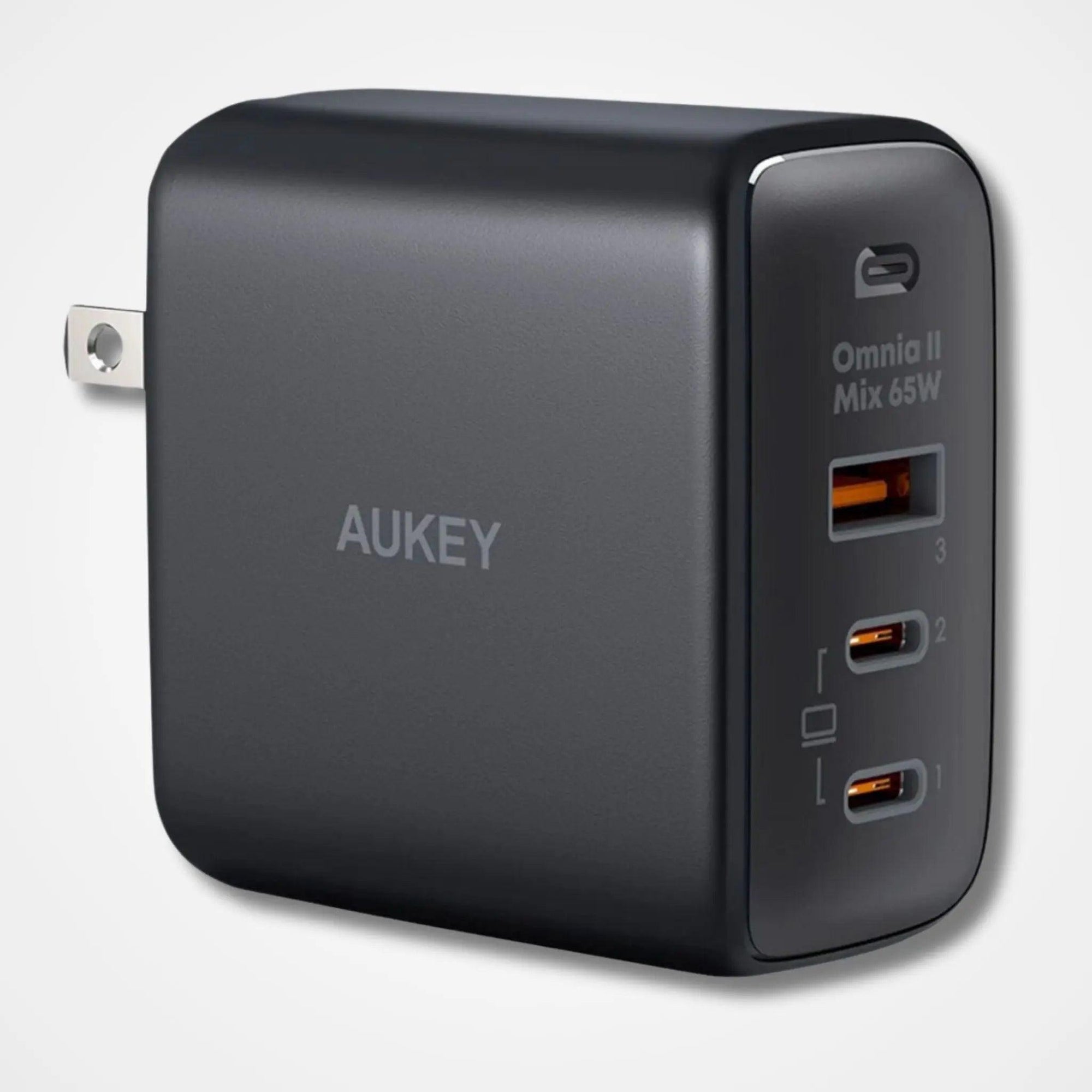Aukey Omnia II Mix 65W 3-Port PD Wall Charger - osbshop.pk