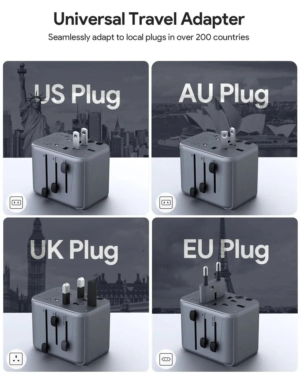 Aukey Travel Mate 35w Universal Travel Adapter - osbshop.pk