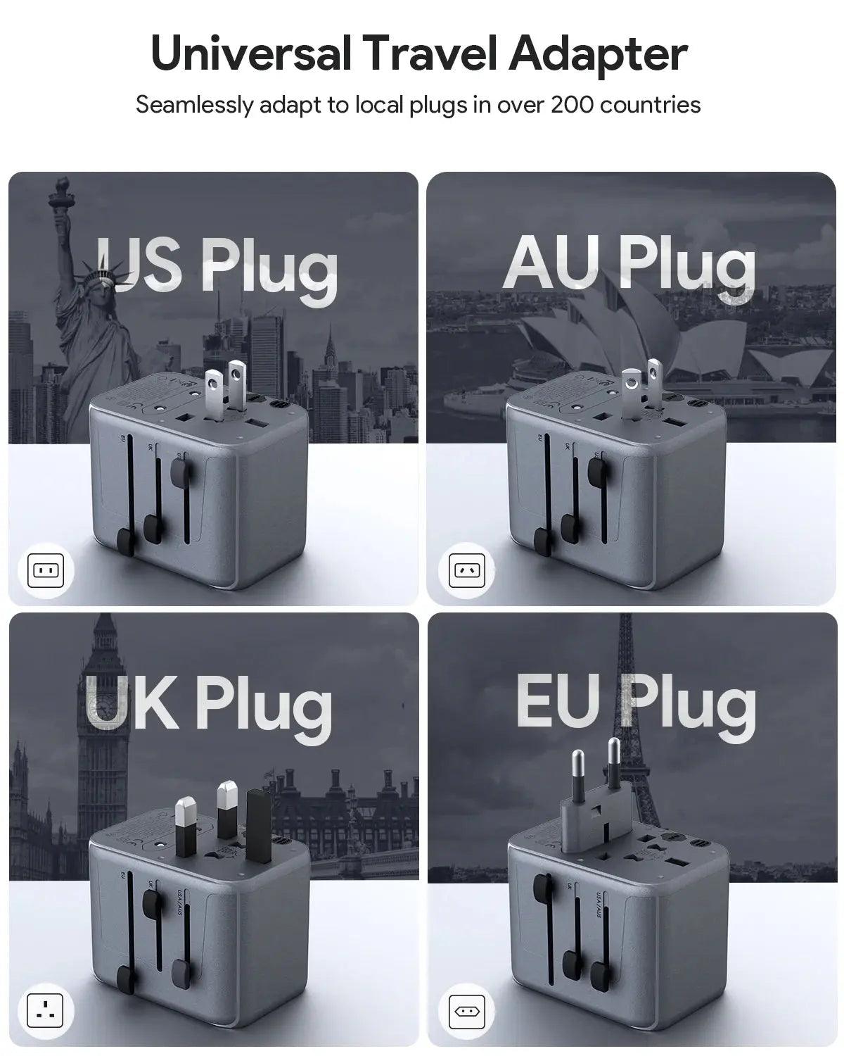 Aukey Travel Mate 35w Universal Travel Adapter - osbshop.pk