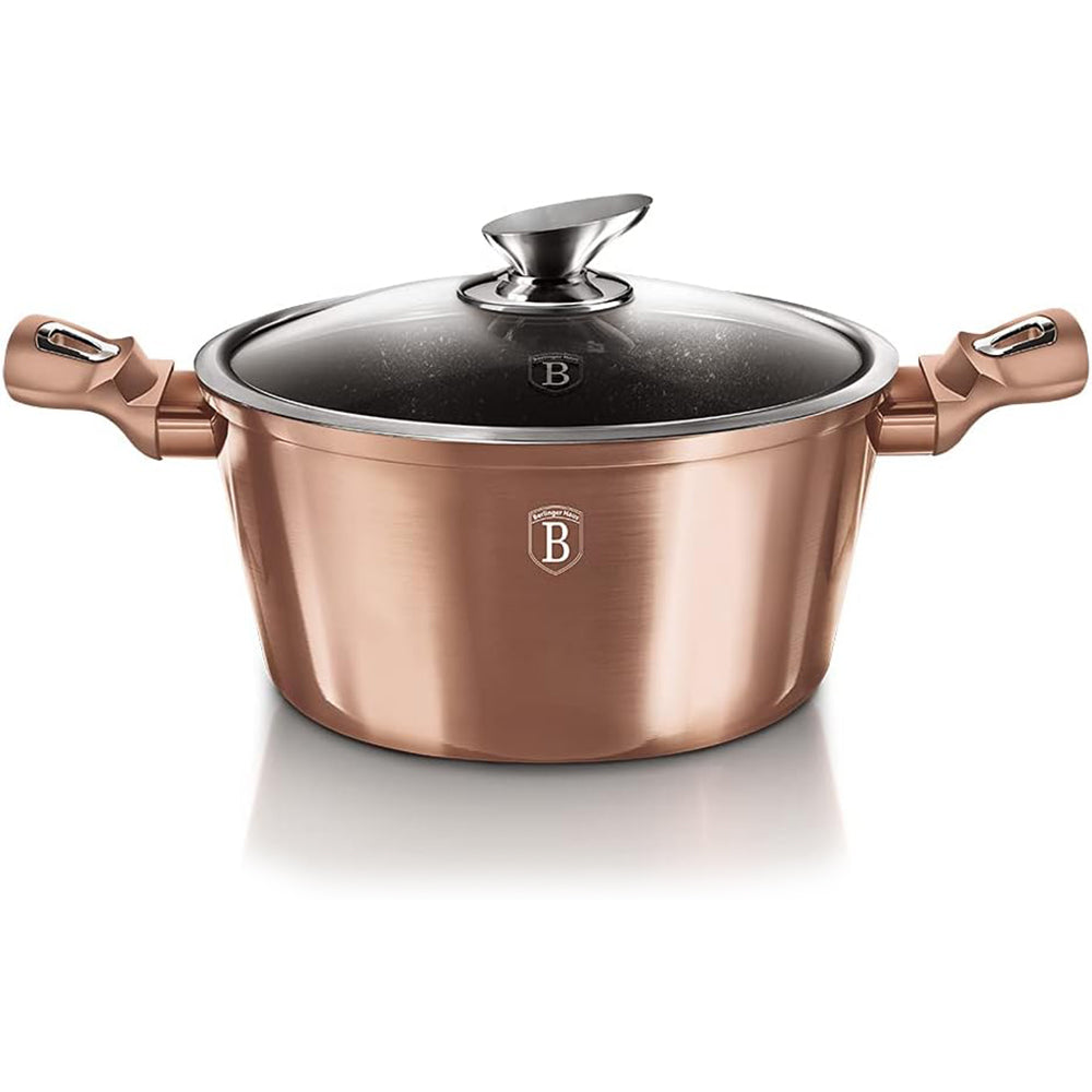 Belinger Hause Casserole With Glass Lid (4.1L) Rose Gold