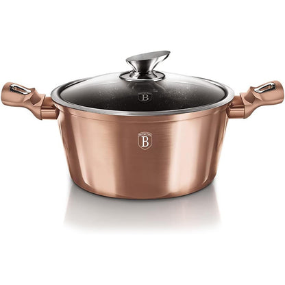 Belinger Hause Casserole With Glass Lid (4.1L) Rose Gold
