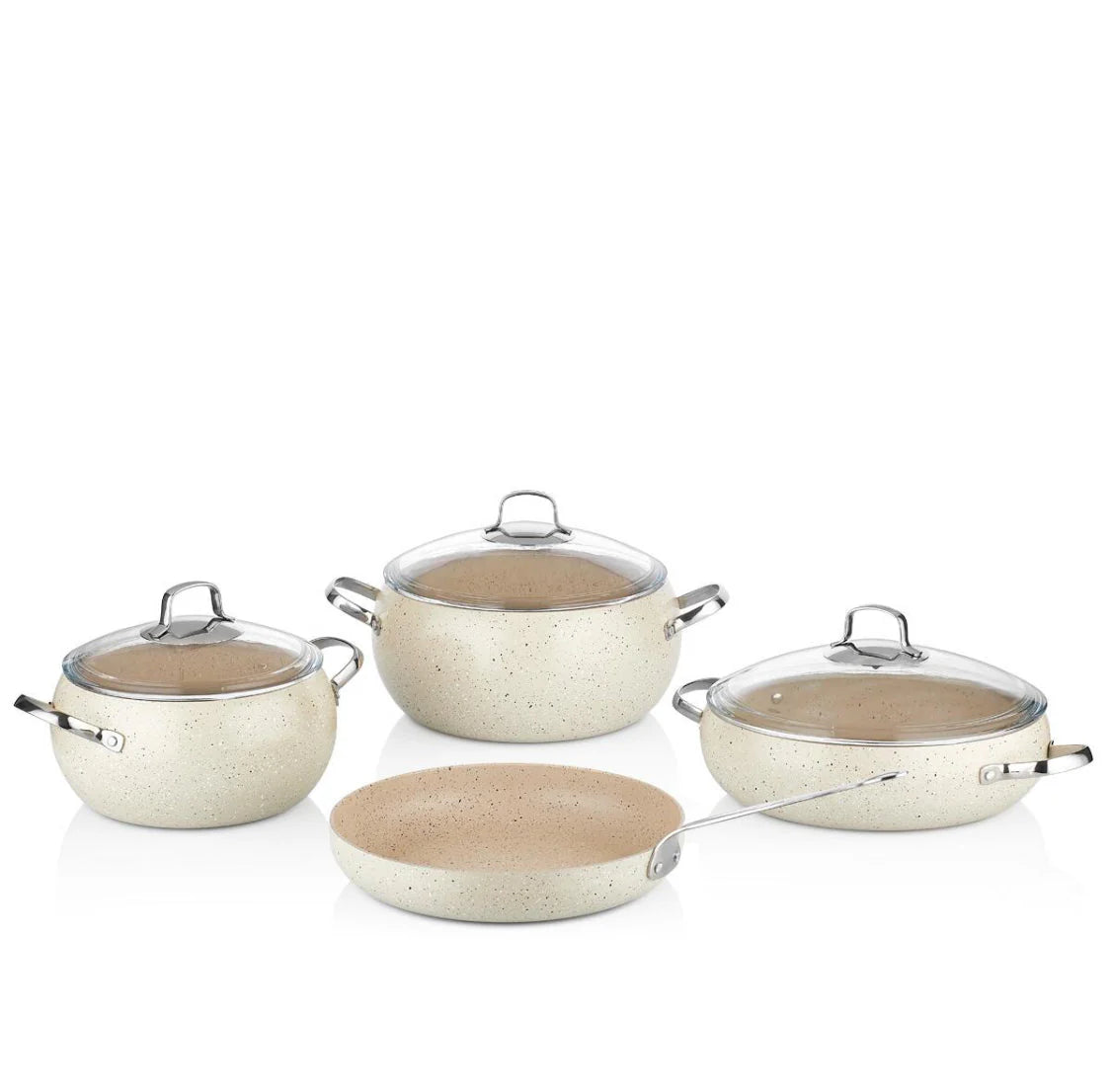 Korkmaz Mondea 7 Piece Cookware Set osbshop.pk