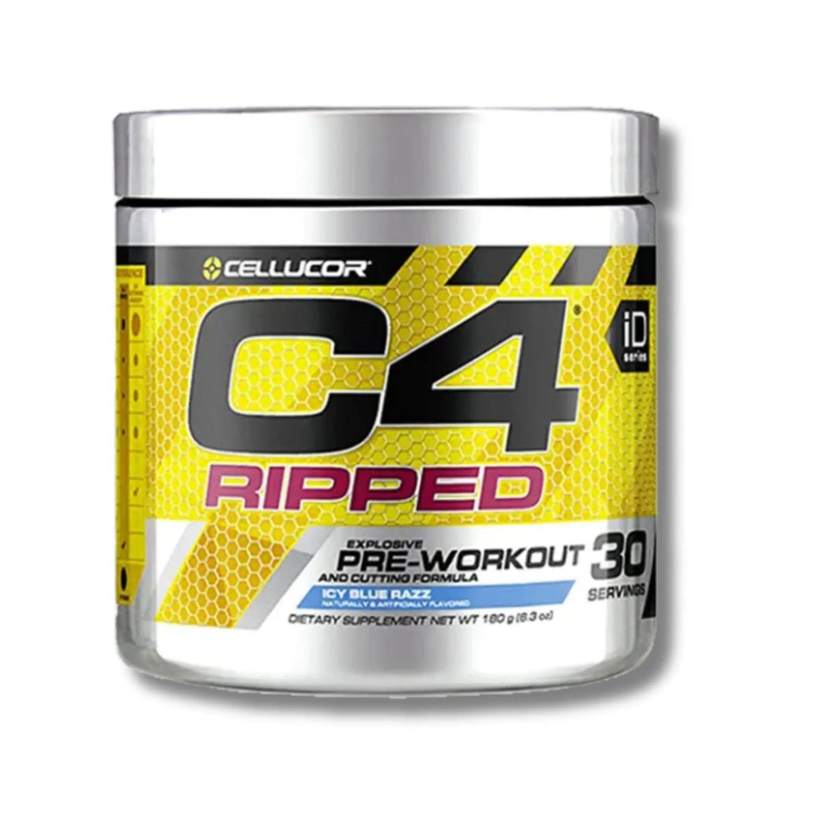 C4 Ripped Pre-Workout Ice Blue Razz 30 Servings - osbshop.pk