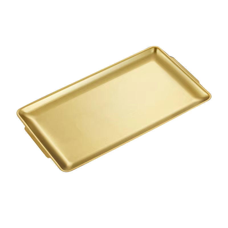 Rectangle Golden Tray osbshop.pk