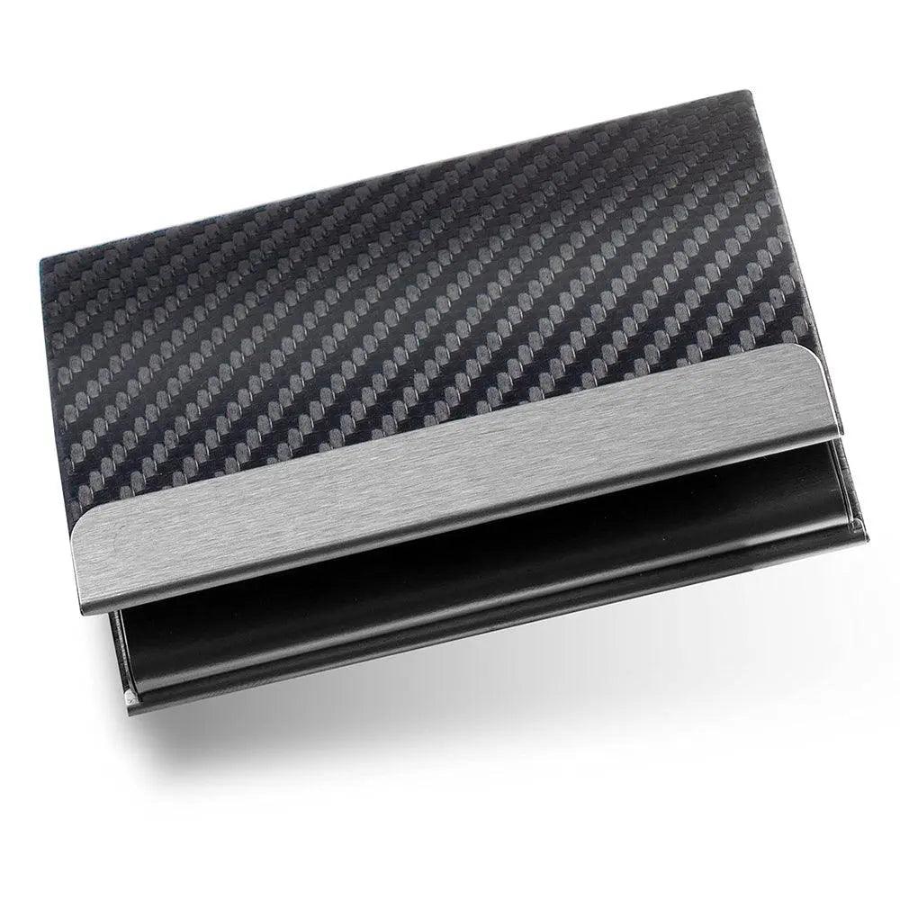 Carbon Fiber Shade Steel Card Holder - osbshop.pk