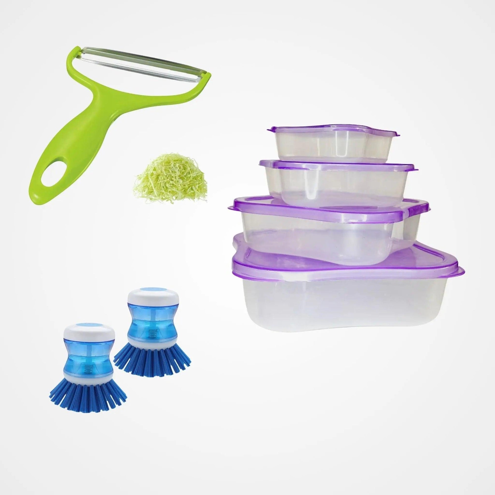 Deal 03 Airtight Container + Cabbage Slicer + Palm Brush osbshop.pk