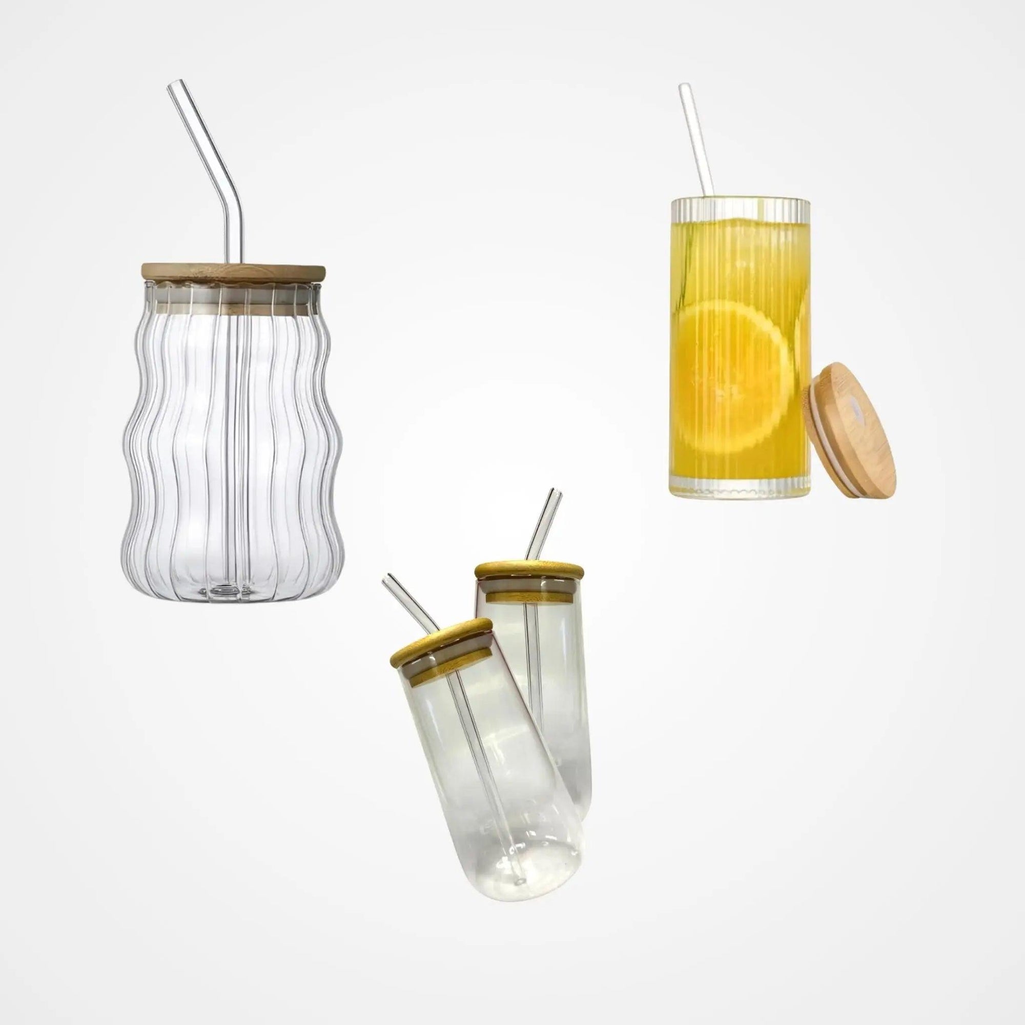 Deal 06 RIbbed Glass + Oval Glass + Volcano Glass Tumbler osbshop.pk