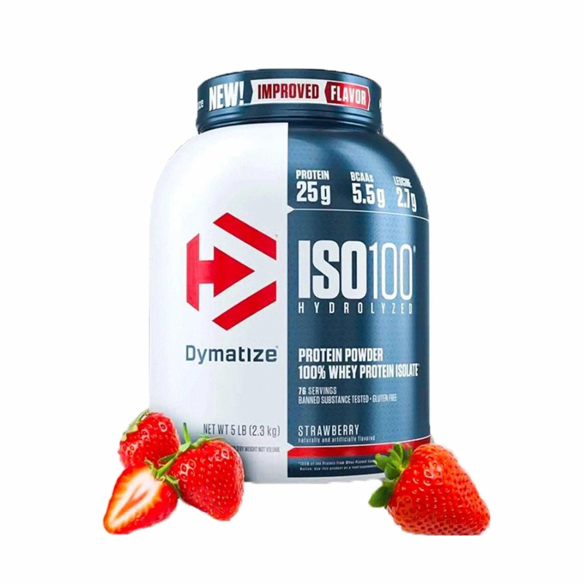Dymatize Iso 100 Protein Powder Strawberry 5lb - osbshop.pk