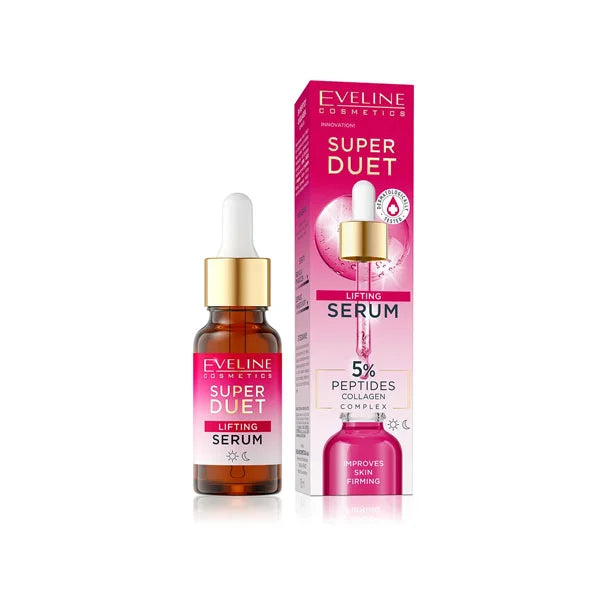 Eveline Super Duet 5% Peptides & Collagen Complex Lifting Serum, 18ml osbshop.pk