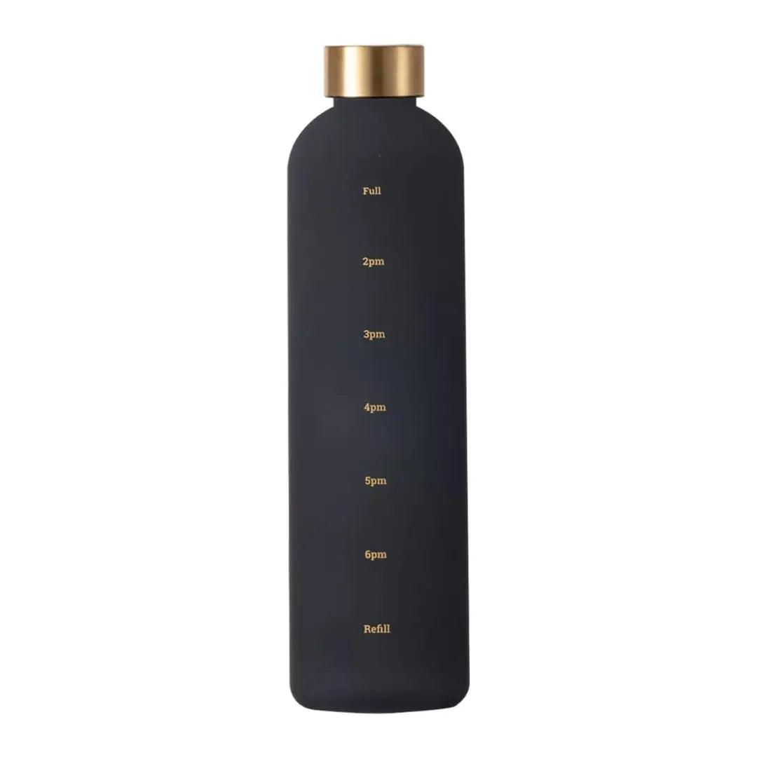 Frosted 1 Litre Motivational Bottle with Golden cap Premium - osbshop.pk