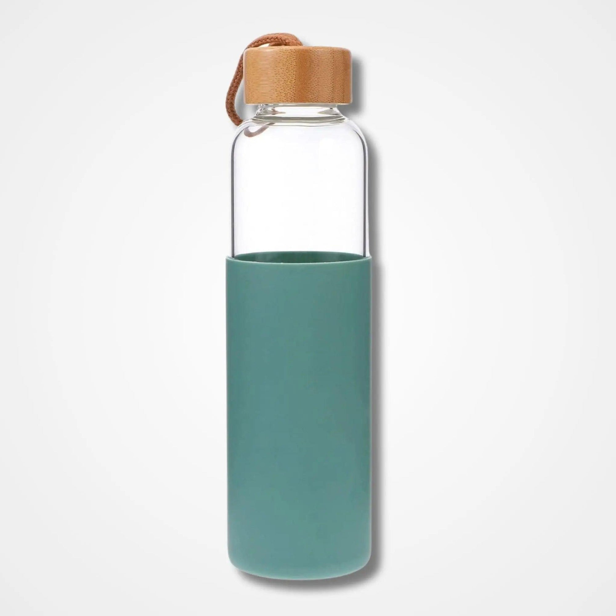 Glass Bottle with Bamboo Cap - osbshop.pk