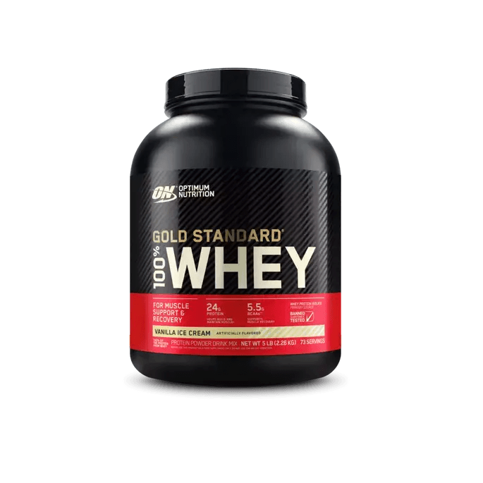 Gold Standard 100% Whey Protein Powder | Vanilla Icecream | 5 lbs - osbshop.pk