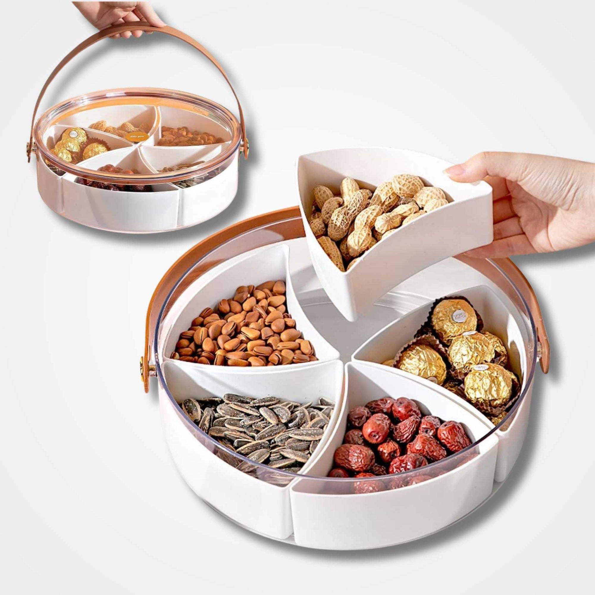 Divided Serving Tray with Lid and Handle osbshop.pk