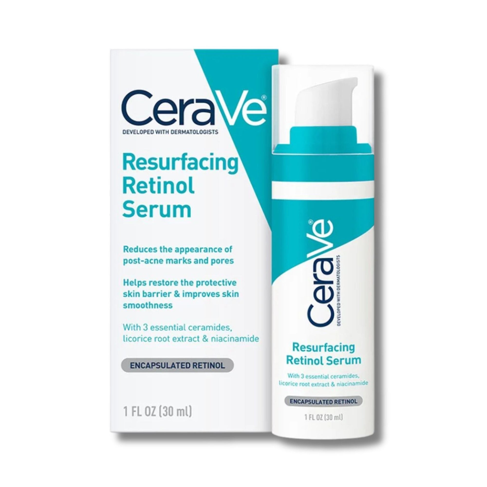 CeraVe Resurfacing Retinol Serum, For Post-Acne Skin, 30ml osbshop.pk