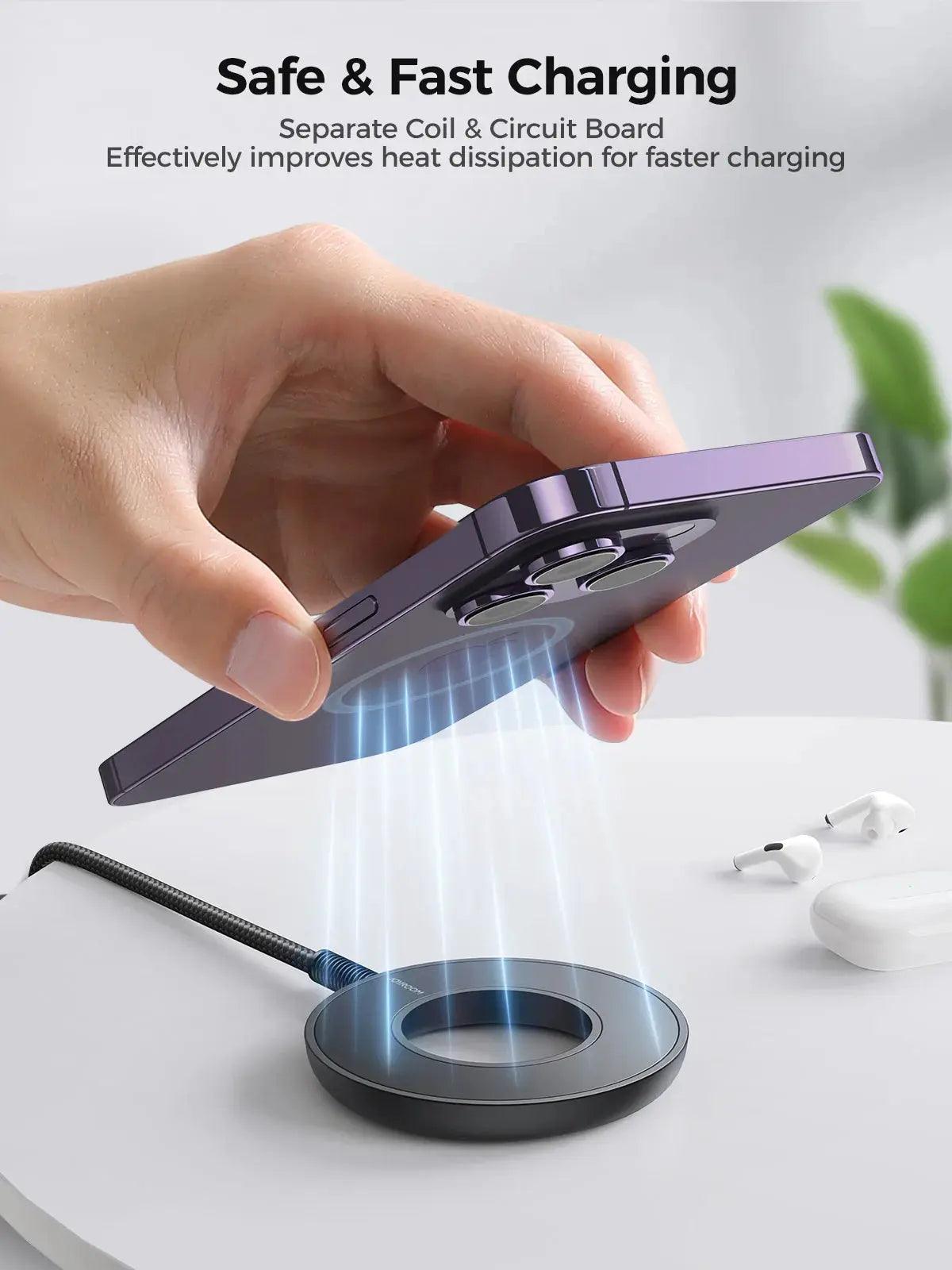 Joyroom 15W Magnetic Wireless Charger - osbshop.pk