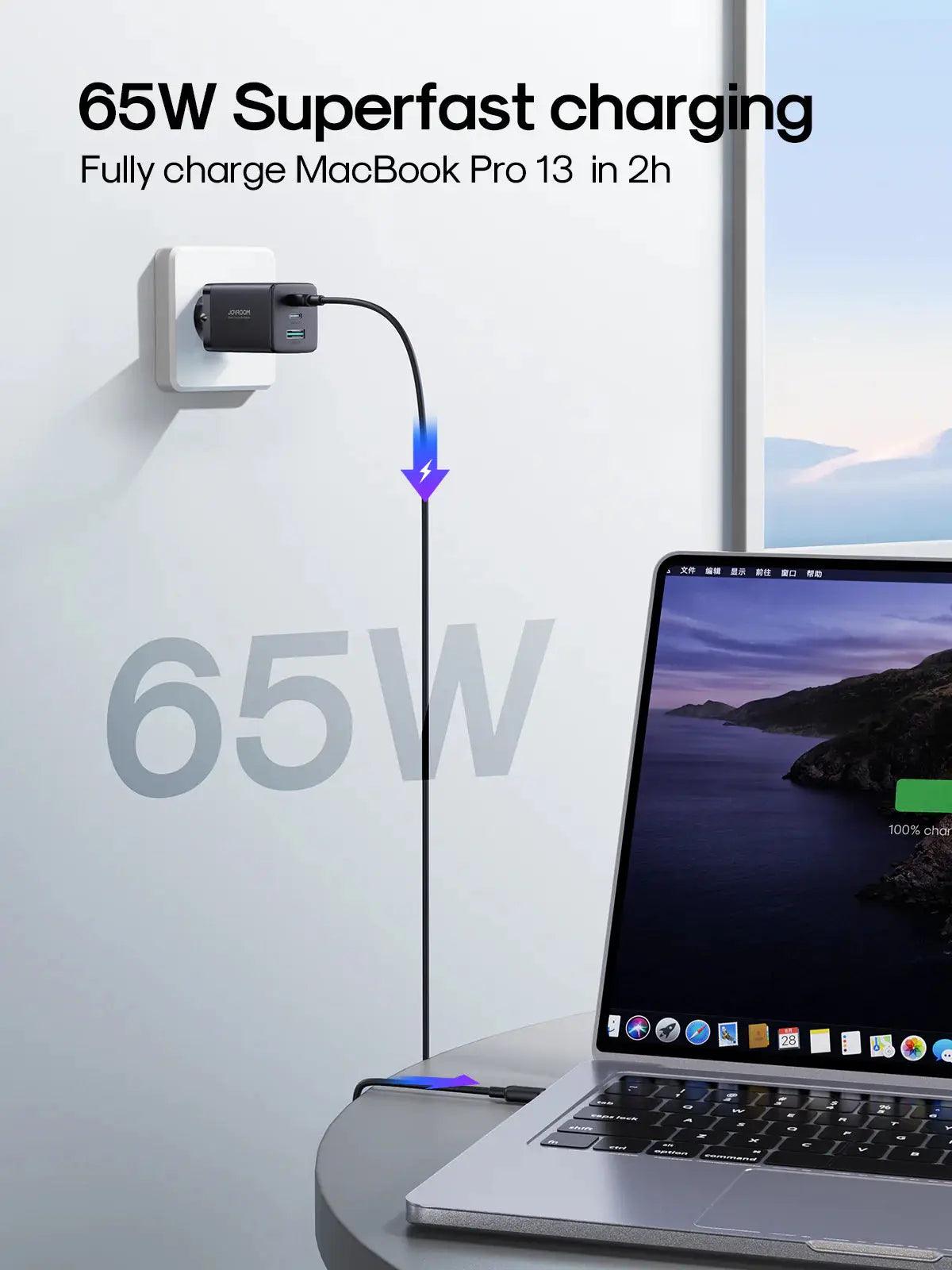 Joyroom 65W Gan Ultra Fast Charger Kit - osbshop.pk
